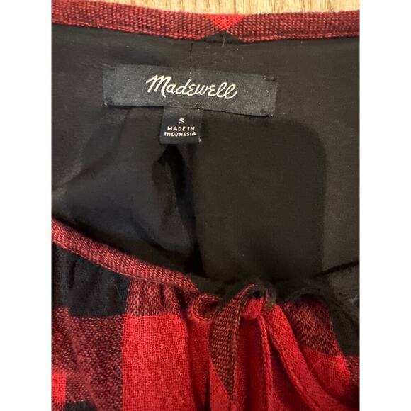 Madewell Black and Red Checkered Dress, Women’s Small - Picture 7 of 9